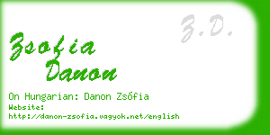 zsofia danon business card